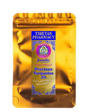 Precious Turquoise Rinchen Yu-Nying-25 | Liver and Gall Bladder Tonic and Hangover Recovery